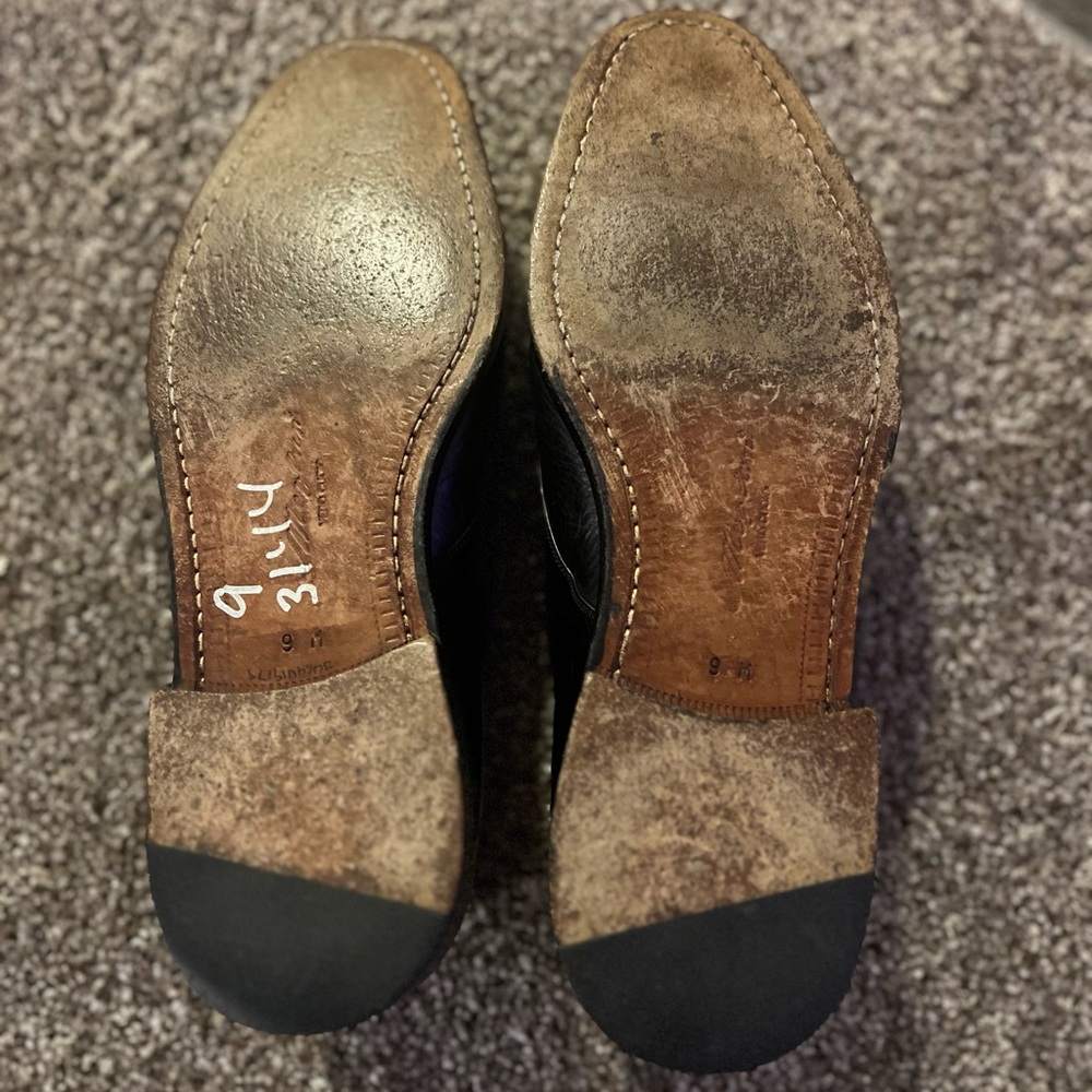 Mezlan beautiful black leather shoes size 9 - Picture 3 of 3